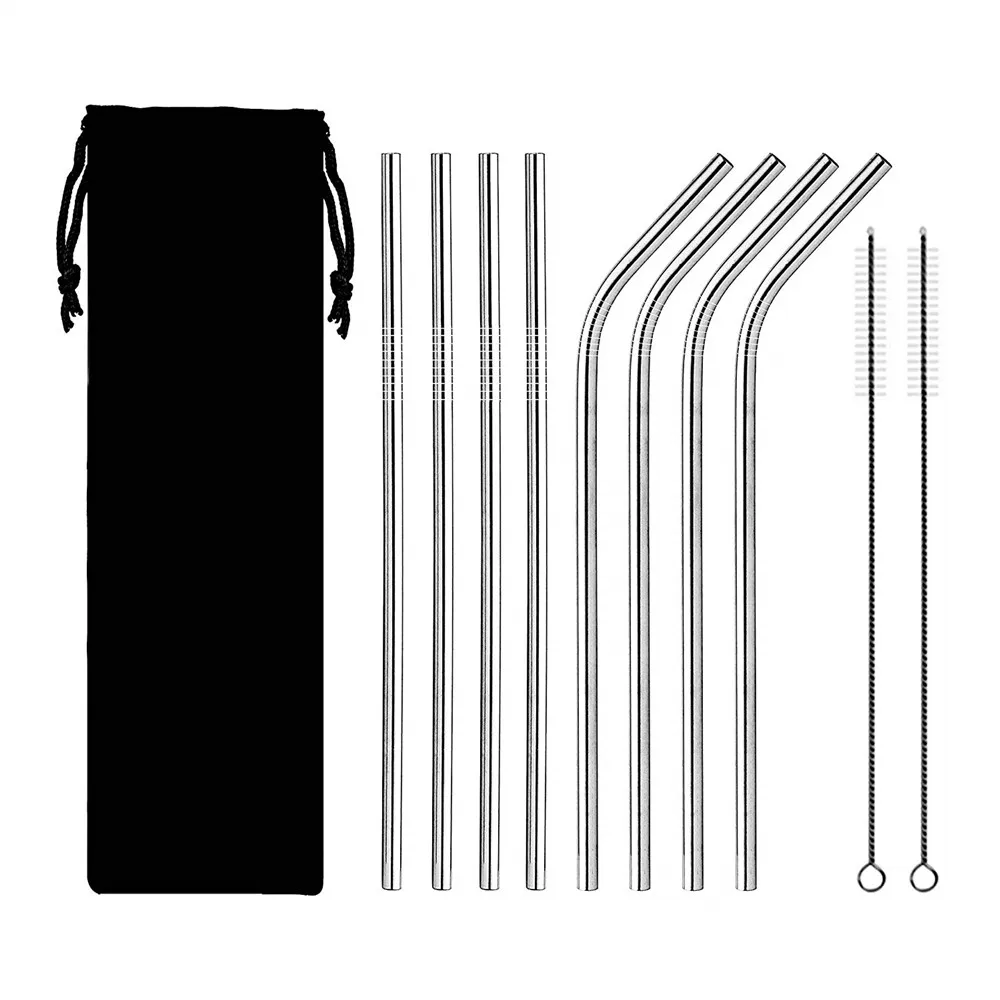 

Wholesale Set of 8 Reusable Stainless Steel Metal Straw for 30oz Tumblers, Customize color