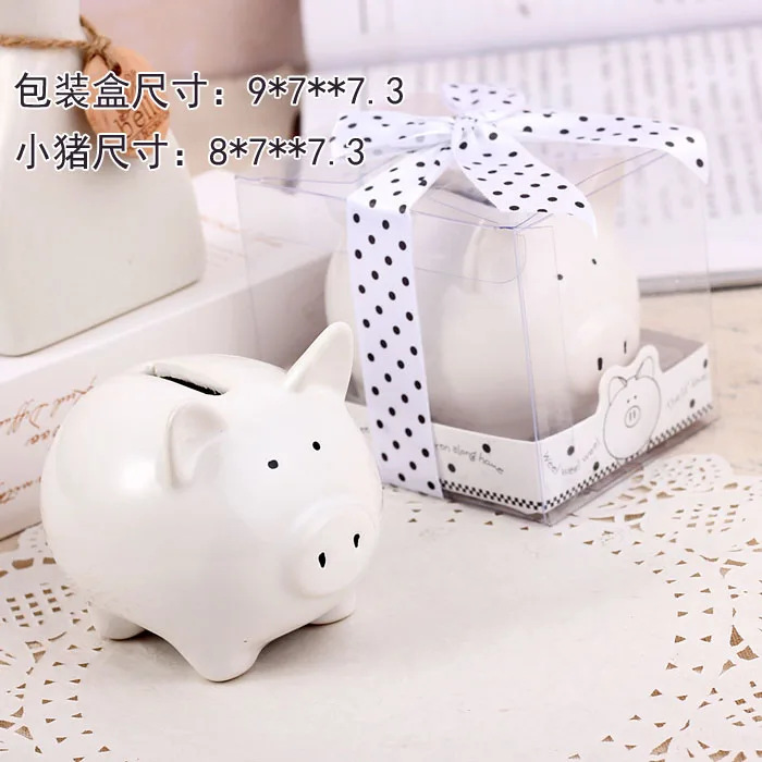 

wedding favor gift and giveaways for guest--Lovely Ceramic White Pig Bank wedding bridal favor kids gifts, As the pictures