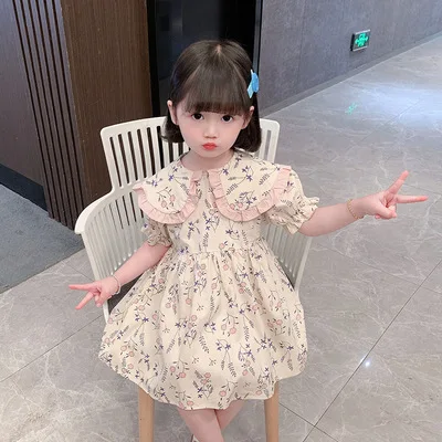 

summer Spanish dress flower Ball Gown Party Dress For Baby Girls clothes dress