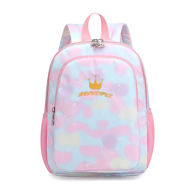 

2021 new fashionable children's backpack dazzling gradually pink girl schoolbag for primary and secondary school students School, As picture shows