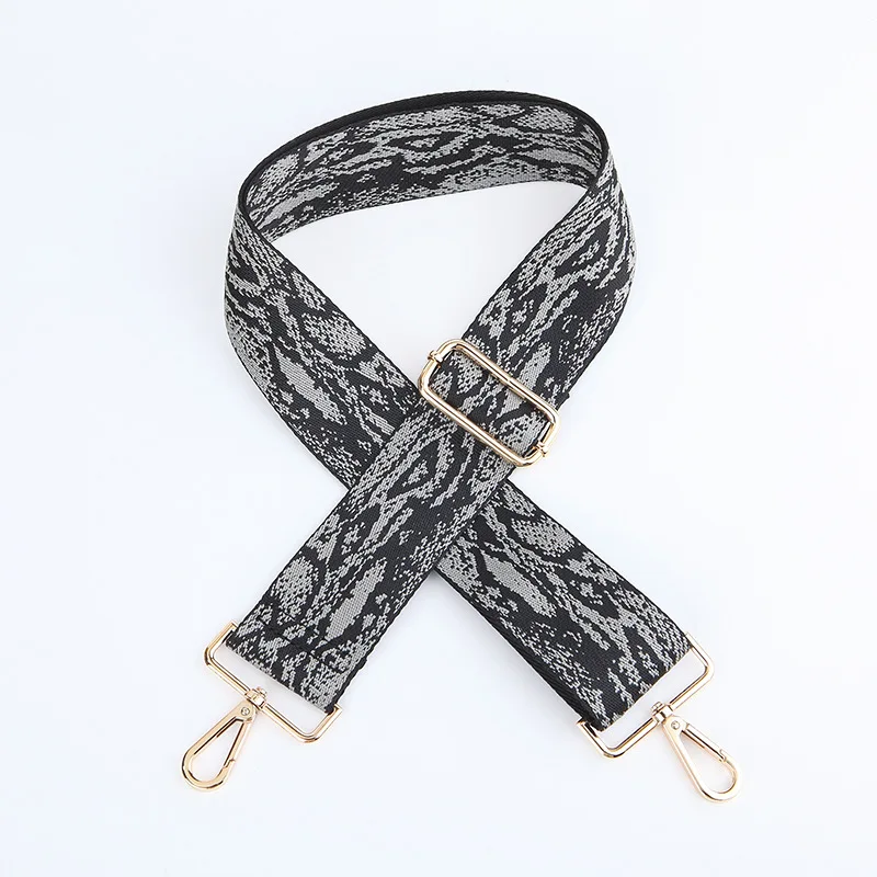 

2021 Snake Design 6 Colors 5cm Woven Belt Crossbody Bag Adjustable Wide Cotton Webbing Tote Bag Shoulder Strap