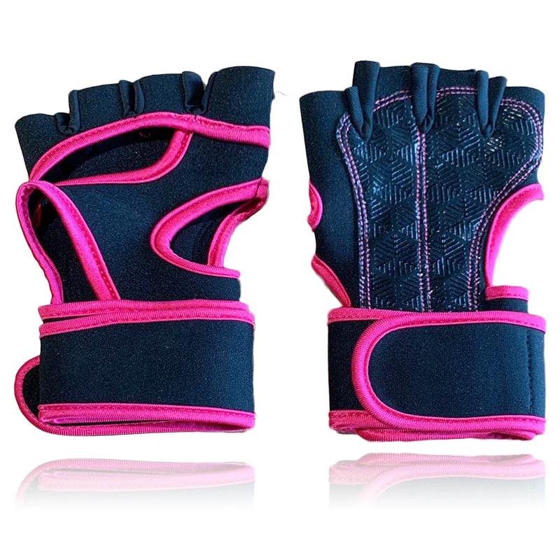 

Professional Women fitness sports half finger riding gym yoga weightlifting bodybuilding equipment breathable nonslip gloves, Black/red/green/blue/orange/purple