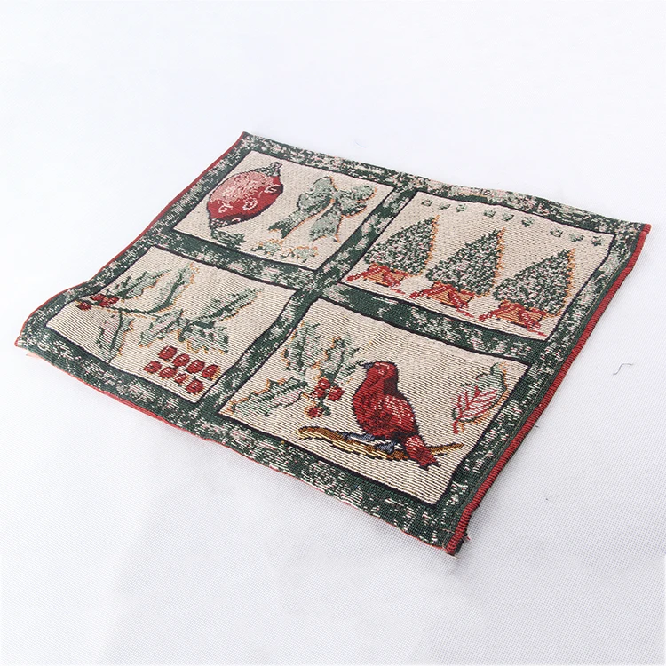 

Royalunion New Type Top Sale Custom Rectangle American Style, Placemats for Table A011184, Red+green