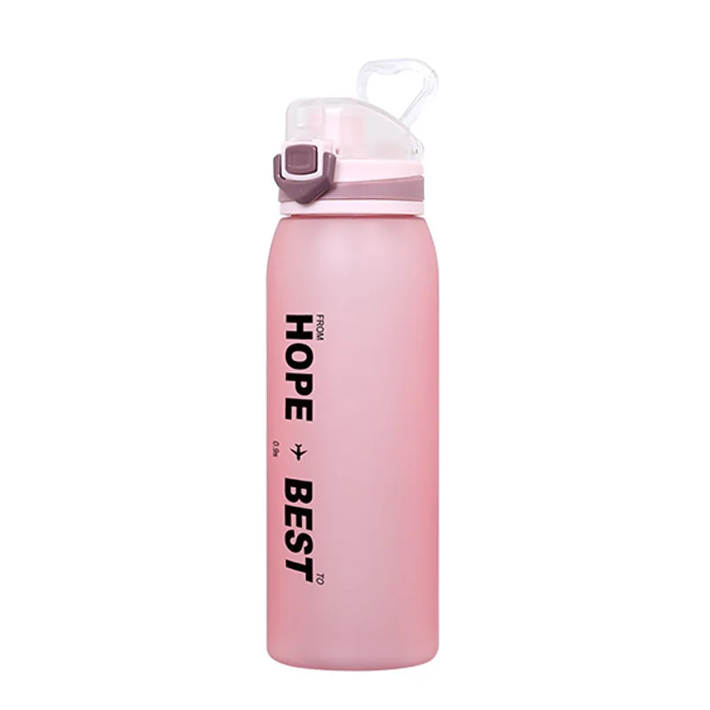 

2021new amazon 900ml BPA Free Portable Plastic Water Bottles Tritan material cup custom color logo, Customized color