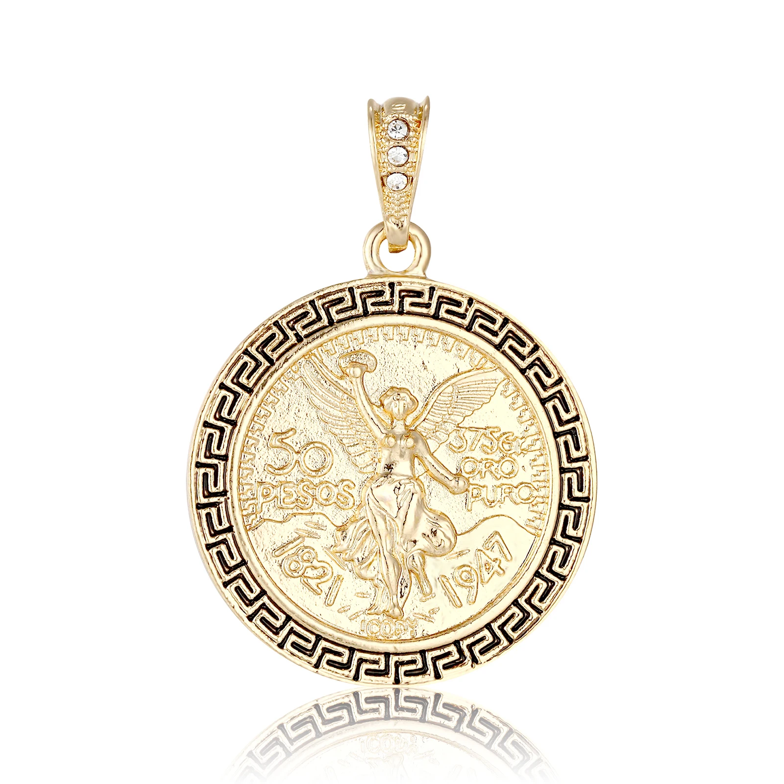 

Elfic New design jewelry Mexican commemorative coin 1947 50 Peso Pendant