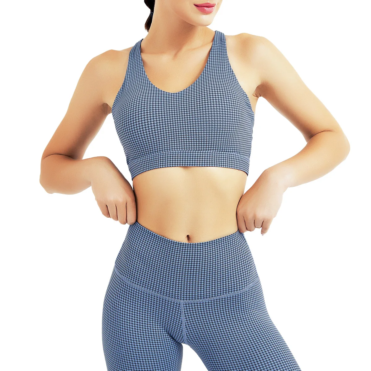 

Women Compression Soft Comfortable Dance Sweat Jogging Leggings and Bra Set
