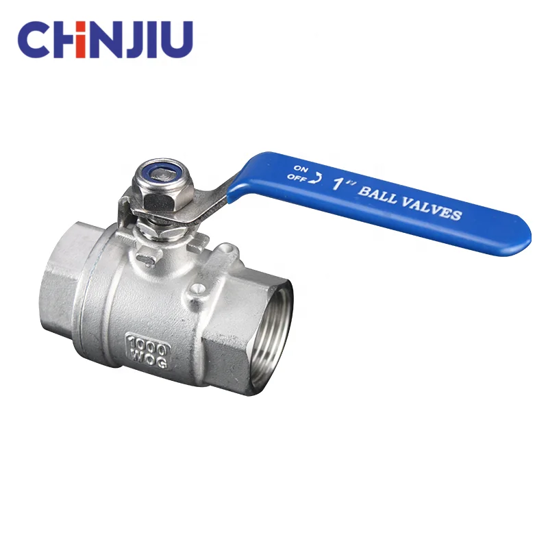 
Full Port ball valve ss304 Heavy Duty for Water, Oil, and Gas,1' NPT 2-pc 1000wog two piece threaded ball valve 