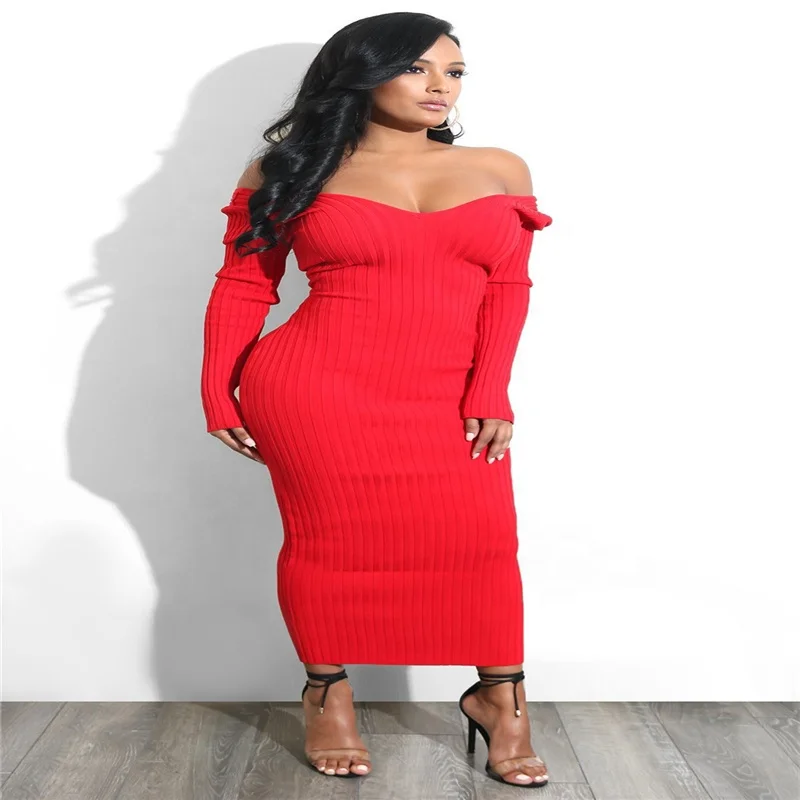 

Fashion Casual Women Long Sleeves Bodycon Solid Color Sexy Party Dress, 11 colors