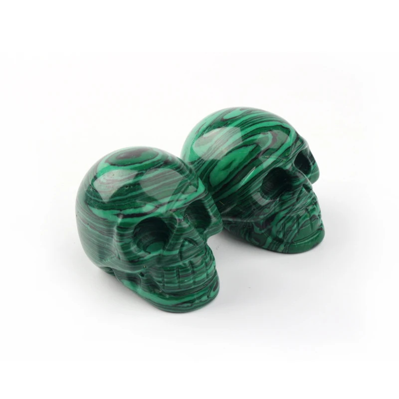 

Wholesale 1.5 inch malachite skulls quartz crystal skulls for gift