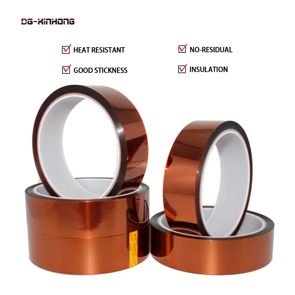 High Temperature Heat Resistant Transfer Thermal Sublimation PCB BGA Electrical Pi Film Silicone Adhesive Kaptons Polyimide Tape