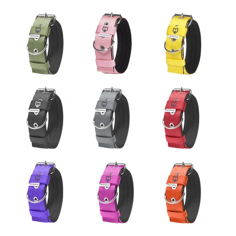 

Wholesale Big Luxury Dog Collar Custom low OEM pet collar, Multi-color
