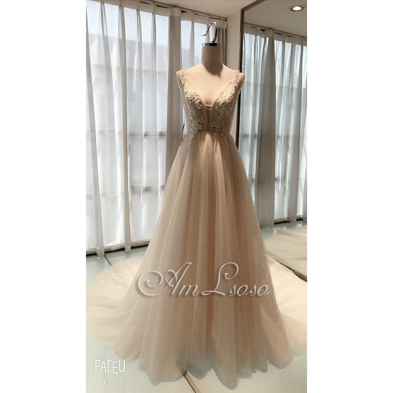 

Floor-length dance Woman party dress gown wedding gown for bride 2021 boutique Floral boho Shiny bride Female dress SULI 6208