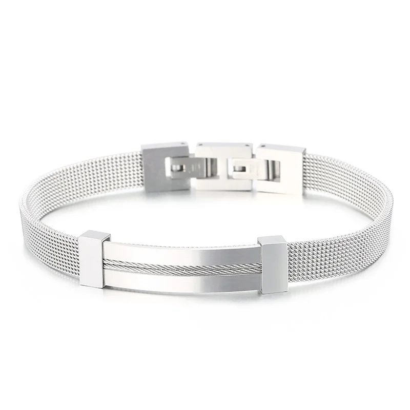 KALEN Causal 215mm Stainless Steel Watchband Bracelets&Bangles for Men