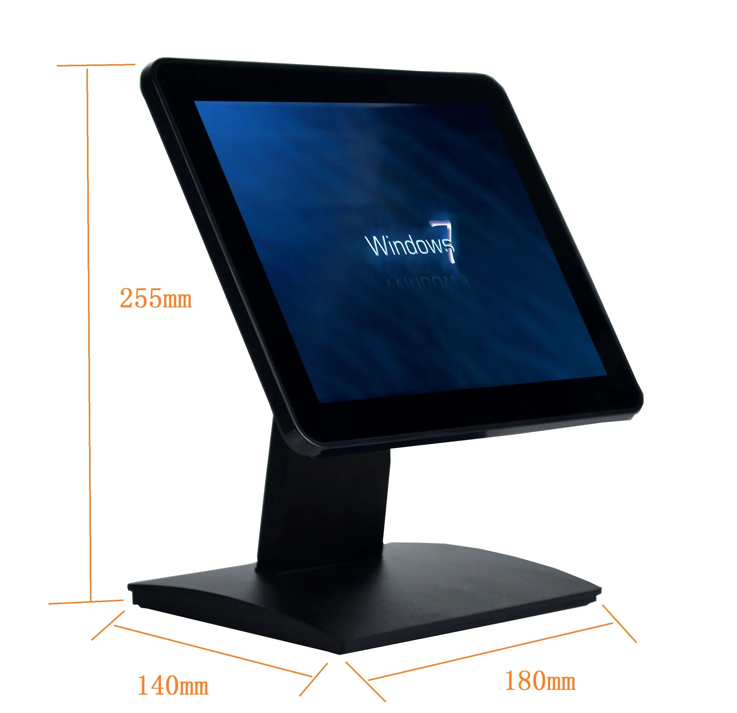 

New Style all in one POS Machine 9.7 inch square TFT LCD touch monitors for Supermarket, Black/white