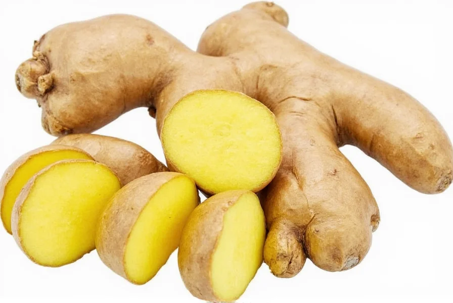Fresh ginger root and ginger tea for digestive health