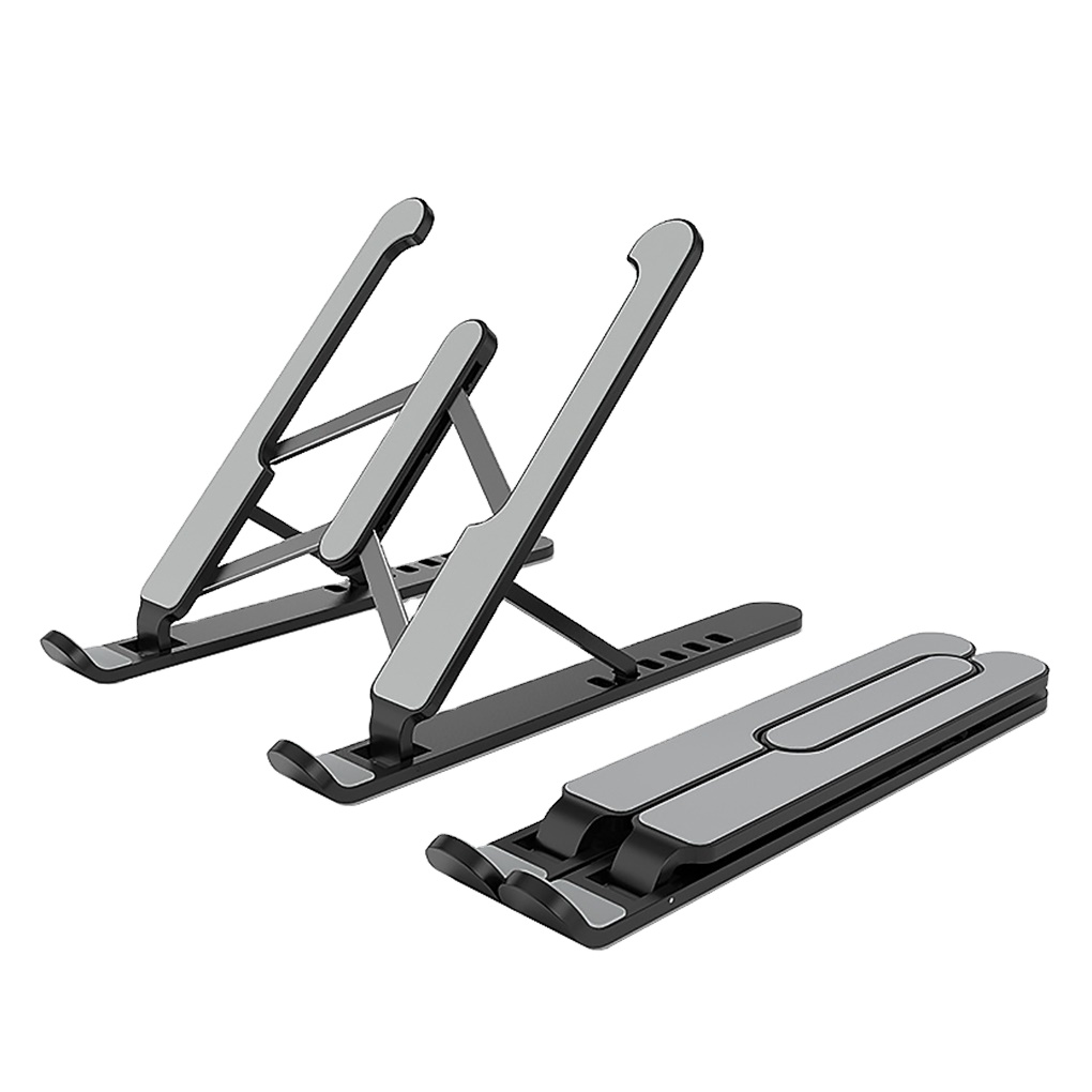 

Factory Wholesale Computer Cooling Laptop Stand Creative Folding Bracket Desktop Tablet Clamp Holder, Black, white, pink