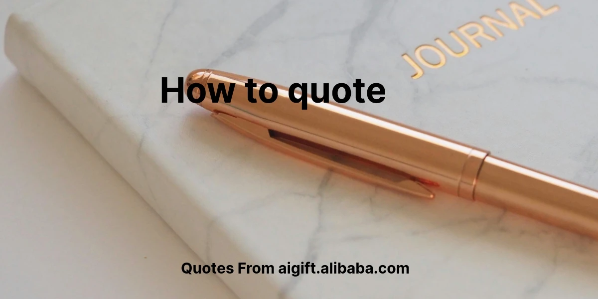 how to quote