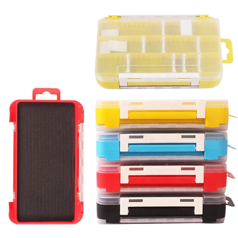 

Wholesale Portable Detachable Fifteen Grid Double Sided Bait Box Memory Foam Fishing Tackle Accessories Storage Box, 4 colors