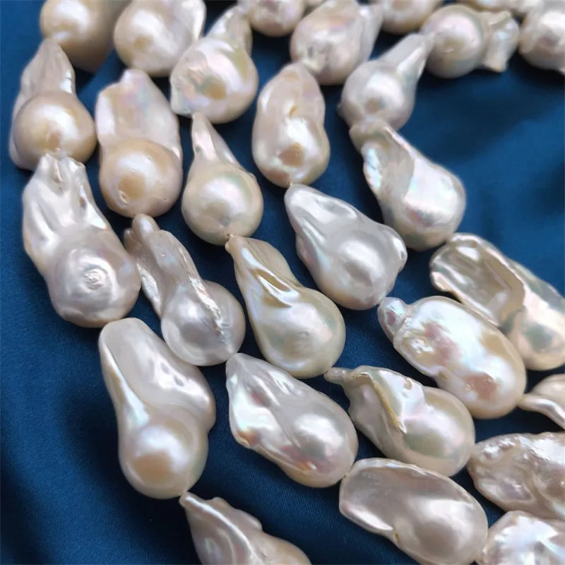 China High Quality 15mm Large Size Freshwater White Pink Color Pearls