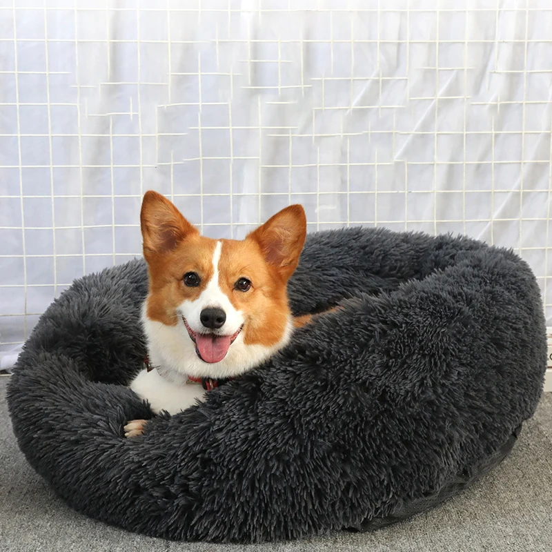 

Pet nest mat teddy winter warm plush small and medium sized round nest pet supplies wholesale