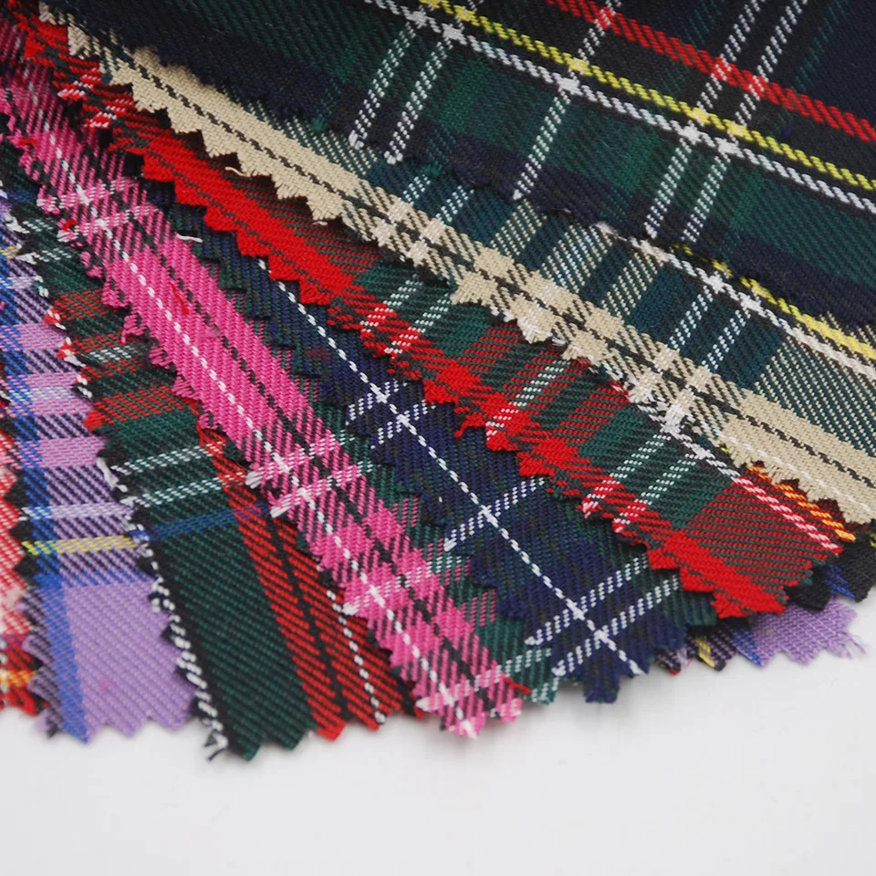 

2022 New Fashion yarn dyed plaids check 100 polyester fabric for skirts shirt school uniform fabric