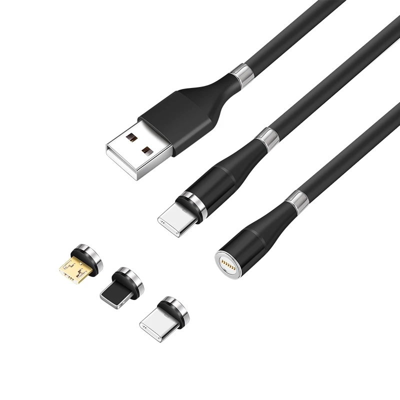 

New Arrival 3 in 1 supercalla storage usb fast charging magnetic data cable line, White black