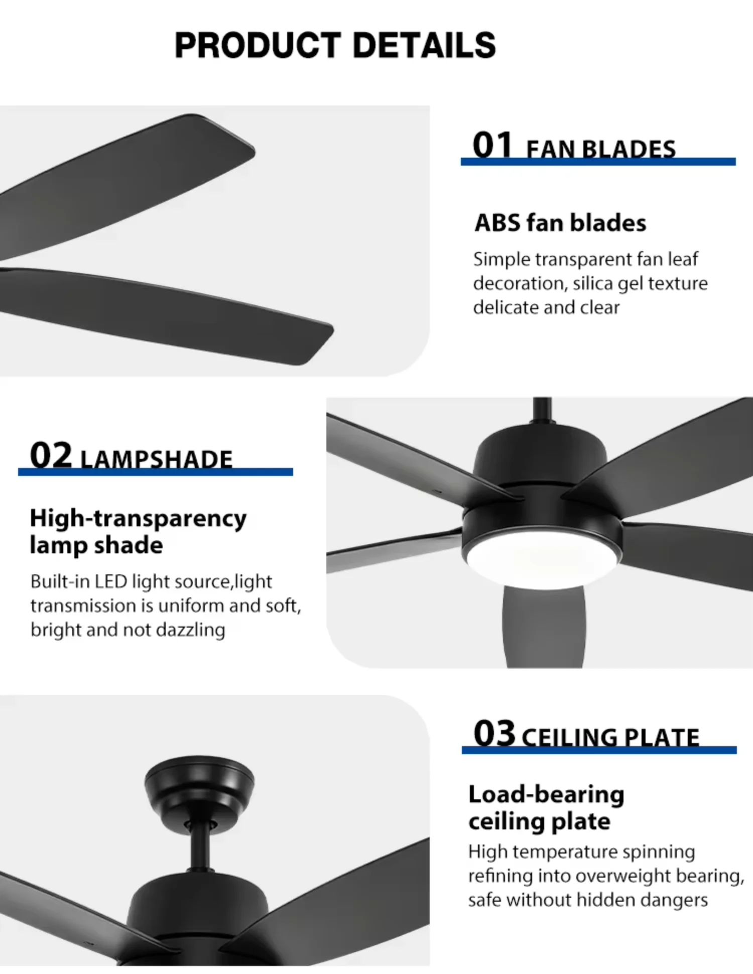 Ceiling Fans, 52inch, LED - detail 16