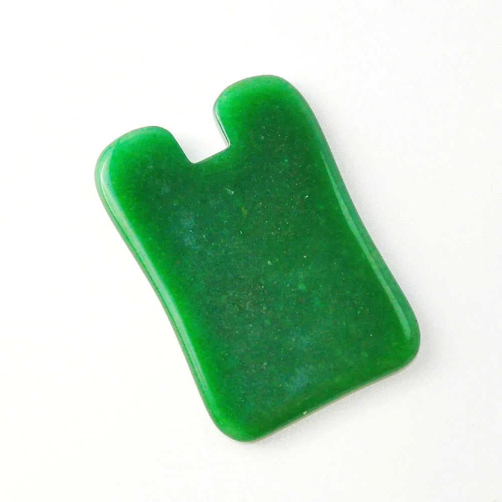 

Acupuncture Green Aventurine Scraping Face Skin Massager Tools Natural Jade Stone Cosmetics Guasha