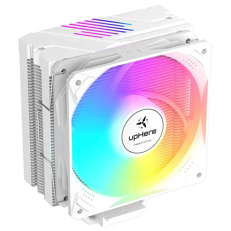 

upHere 5V 3Pin ARGB CPU Air Cooling Fan 120mm Computer Fans PWM 4Pin CPU Cooler, White