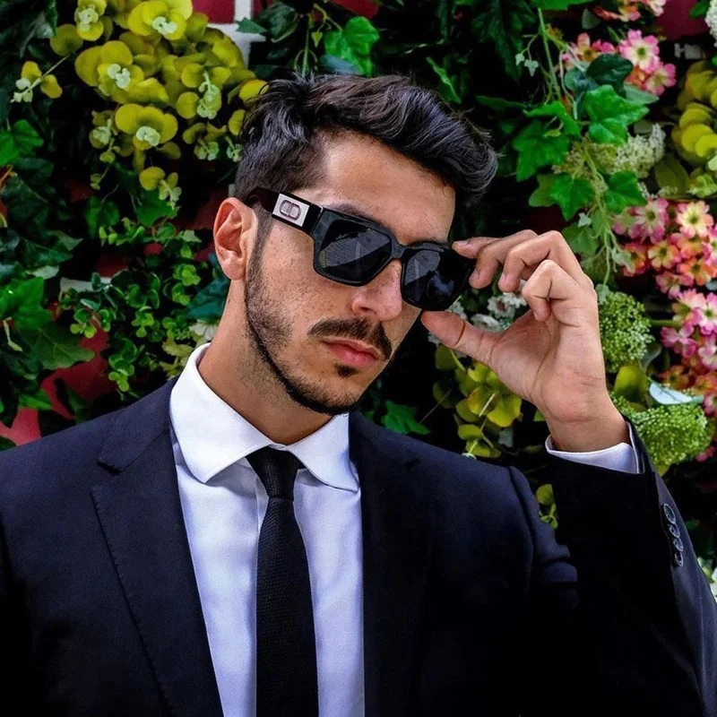 

21199 Classic Design Wholesale Custom Logo Metal Sides Sun Glasses Vendor Women Square 2021 New Arrivals Shades Men Sunglasses
