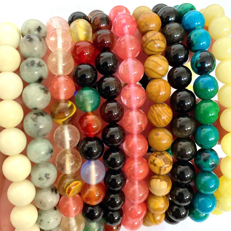 

Hot Selling Crystal Bracelet Lucky Beads Bracelet Different Kinds Of Materials Bracelet For Men And Women