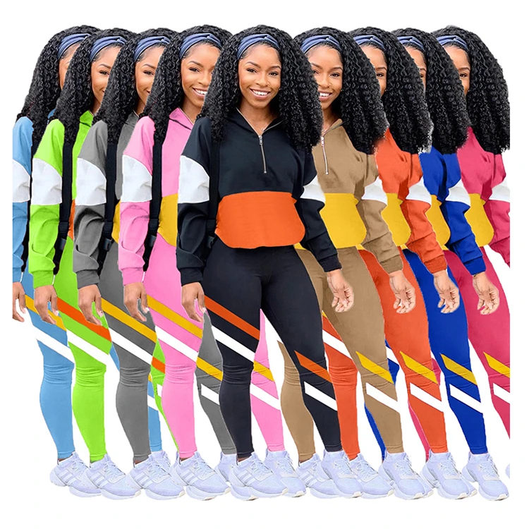 

Newest Design Casual Autumn Sweatshirt 2 Piece Suits 2020 Two Piece Track Suit Outfits Women Clothing Two Piece Sets