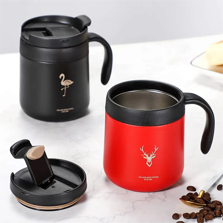 Hot selling Reusable Stainless Steel Insulated Double Wall Vacuum Mug Thermal Cup Coffee Mug with Handle