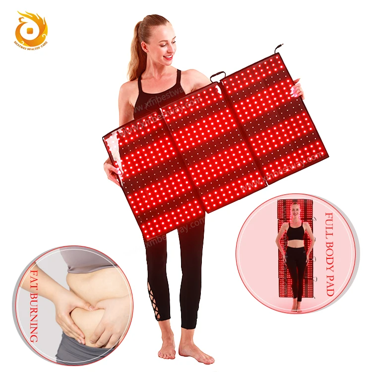 

Weight loss light therapy mat 635nm 850nm Red Light Therapy bed for whole body, Black