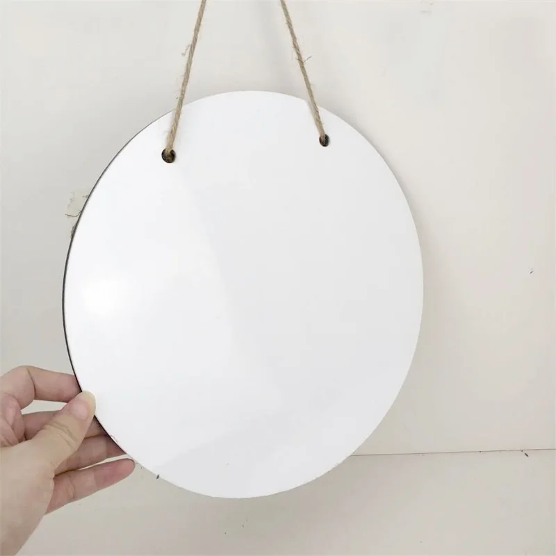 

Sublimation round wood hanger door decoration, Gloss white or matt white
