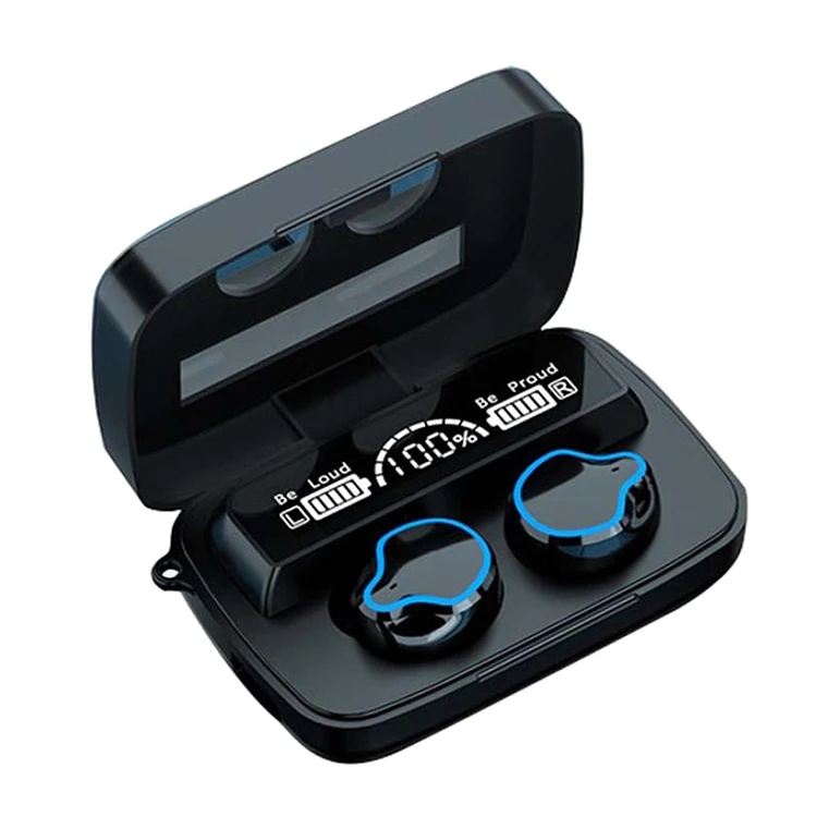 

M9 Wireless Wireless -Compatible Touch Control In-Ear Earphone with Power Display, Black