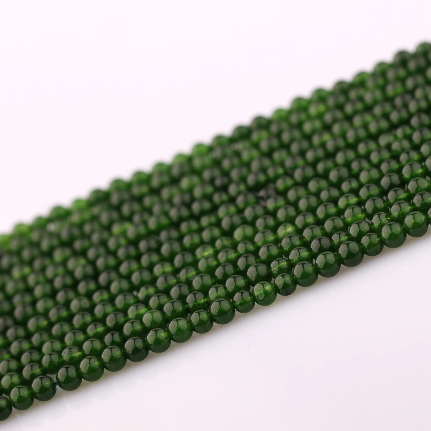 

4/6/8/10/12mm Dark Green Jade Beads Natural Loose Jade Stones for jewelry making