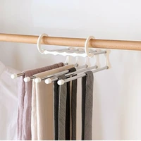 

Stainless Steel Clothes Hangers Multi-functional Wardrobe Household Fashion 5 in 1 Pant rack shelves Hot Sale Magic Hanger