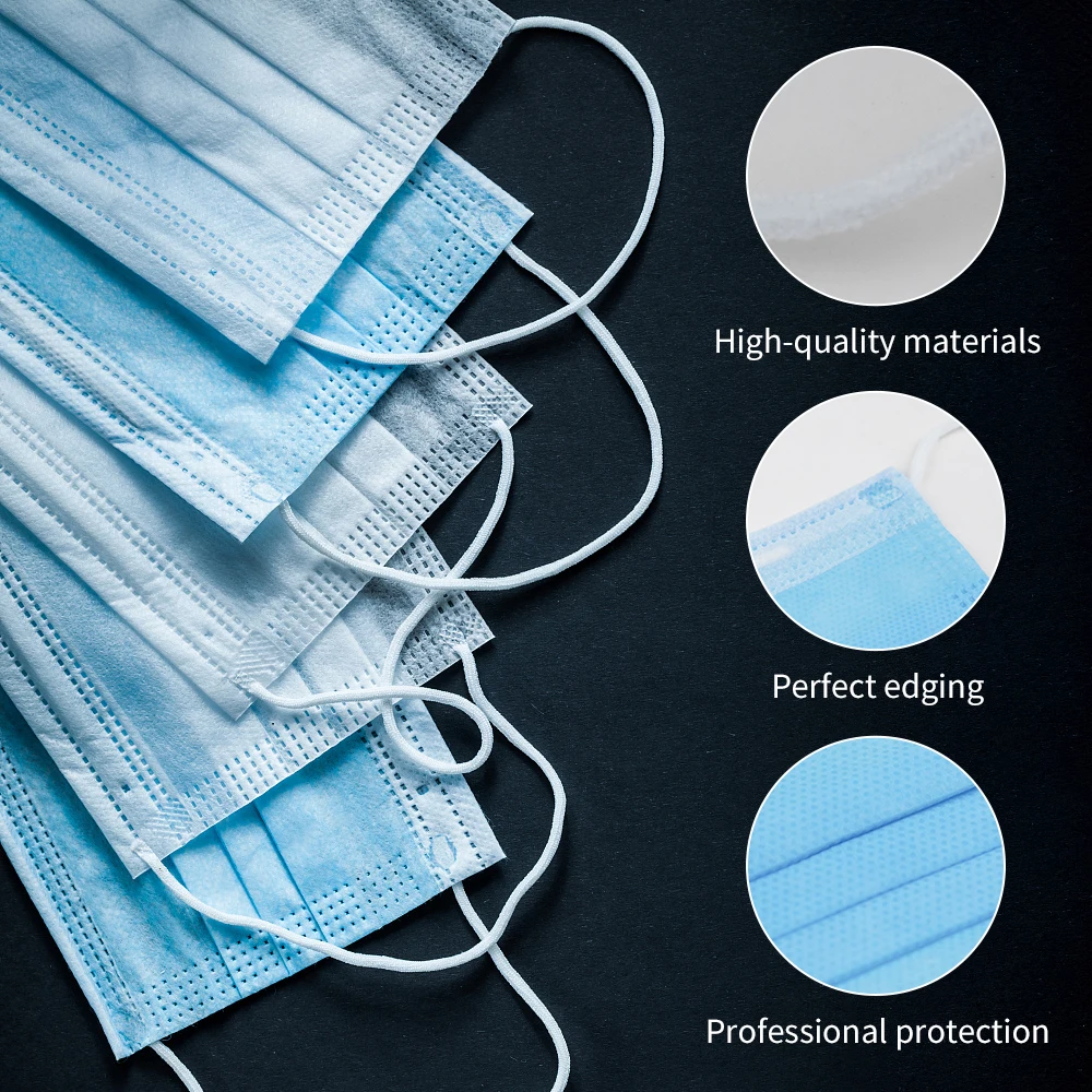 3ply disposable Face mark manufacture facial mask surgical mask with CE certifaction stocking Protection Safety Masks