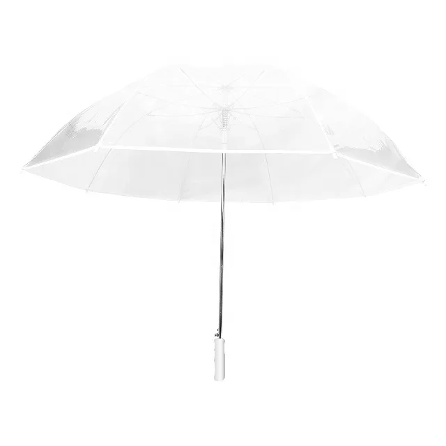 

Hot sale Clear Regular Straight Waterproof Auto Opening Transparent Umbrellas, Customized color