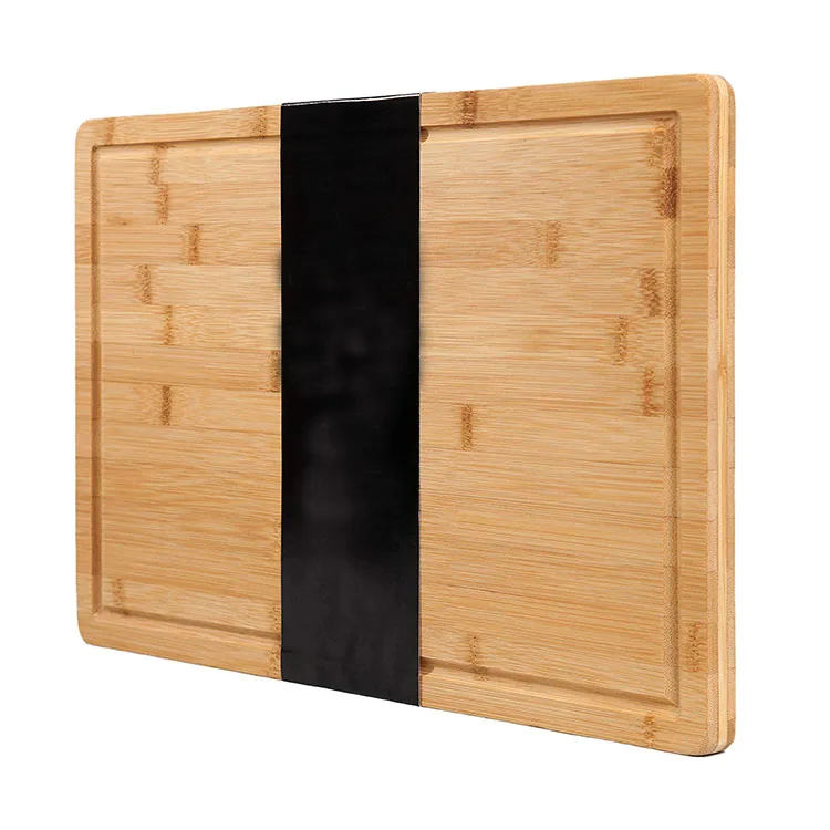 

Multifunction Personalized Rectangle Bread Bin Household 100% Natural Bamboo Cutting Board with Groove