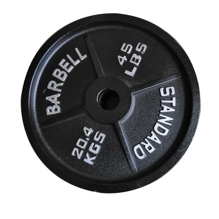 

Wholesale Bodybuilding Black Cast Iron Barbell Painting Weight Plates