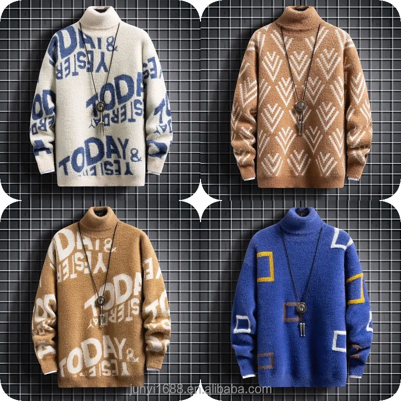 

Men's sweater Gothic hip hop costume Vintage oversized couple Pullover men's 2022 autumn winter print