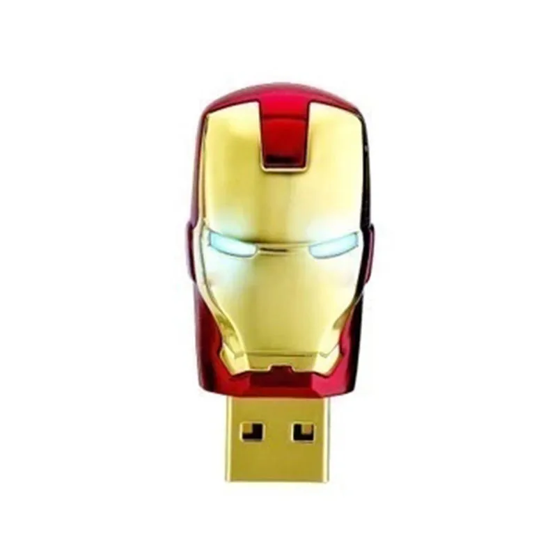 

JASTER Large capacity Iron man pendrive Metal waterproof pen drive 16gb 32gb 64gb usb stick usb flash drive U disk gift cle usb, Red