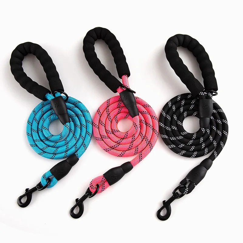 

Custom Multifunctional Reflective Strong Rope Dog Leash with Comfortable Padded Handle and Pet Bowl, Existing 6colors