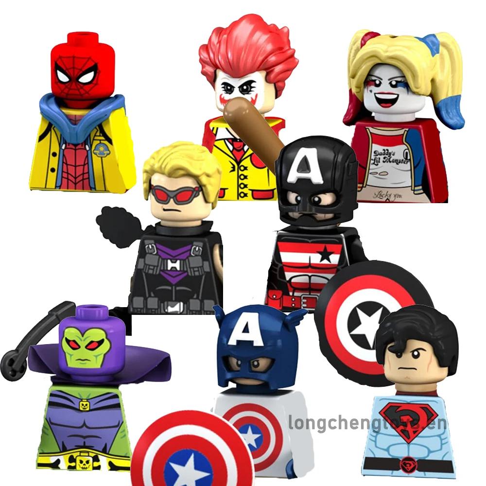 

Super Heroes DC Movie Series Spider Soviet Captain Hawkeye Sampson Douglas Building Blocks Figures For Children Gift Toys PG8126