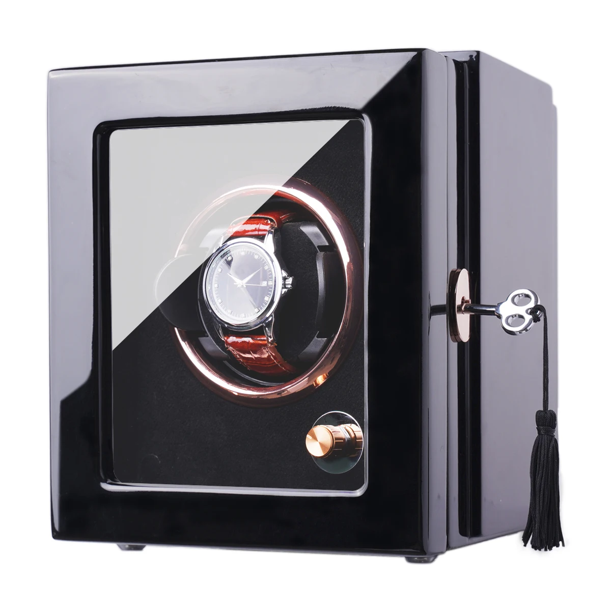 

20%Off Custom 10 Layer Varnish 1 Slot Mabuchi Motor High-end Luxury Watch Box Safe Automatic Watch Winder, Picture shows