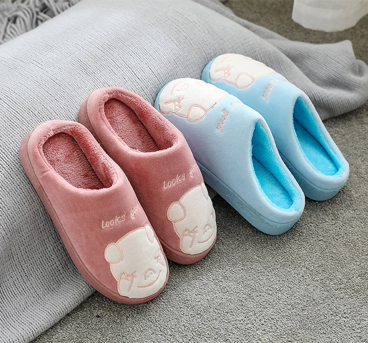 

Autumn and Winter Slippers Animal Piggy Cow Home Indoor Outdoor Warm Couple Soft Bottom Non-slip Velvet Slippers