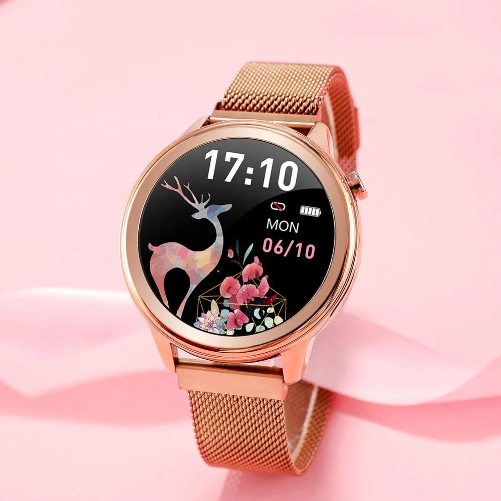 

Luxury Touch Waterproof Smartwatch Smart Watch Women 2021 for Girls Women Ladies Smart Watch, Black, pink, white