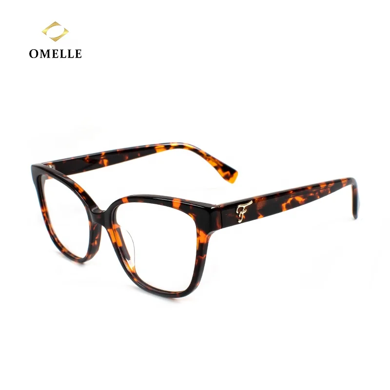 

OMELLE Fashion Acetate Optical Frames Eye Glasses High Quality Optic Glasses Eyeglass Costom Logo Eyewear Wholesale